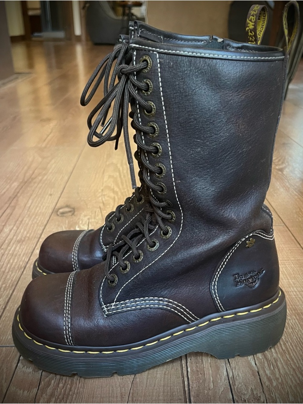 Vintage Dr. Martens Dark Brown Leather Boots